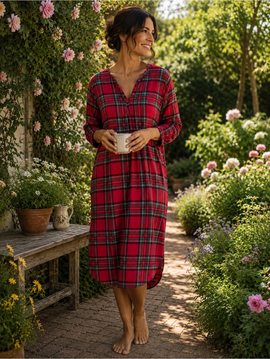Petite Plume Other - Petite Plume Nightgown, size medium, red plaid